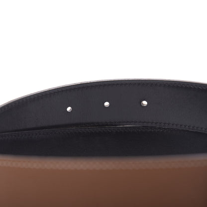Hermes Box Togo Strie 32mm H Belt 85 Black Gold 5 of 12
