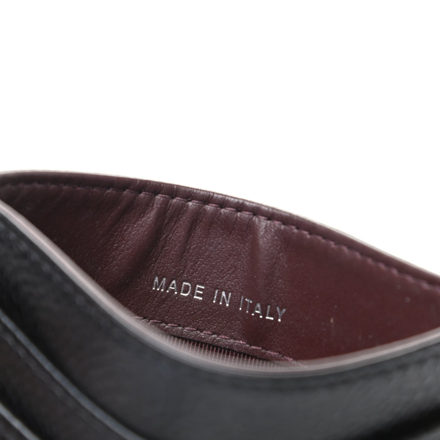 Caviar Quilted Card Holder Black