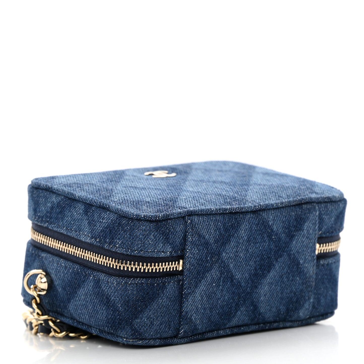 Printed Denim CC Camera Case Blue