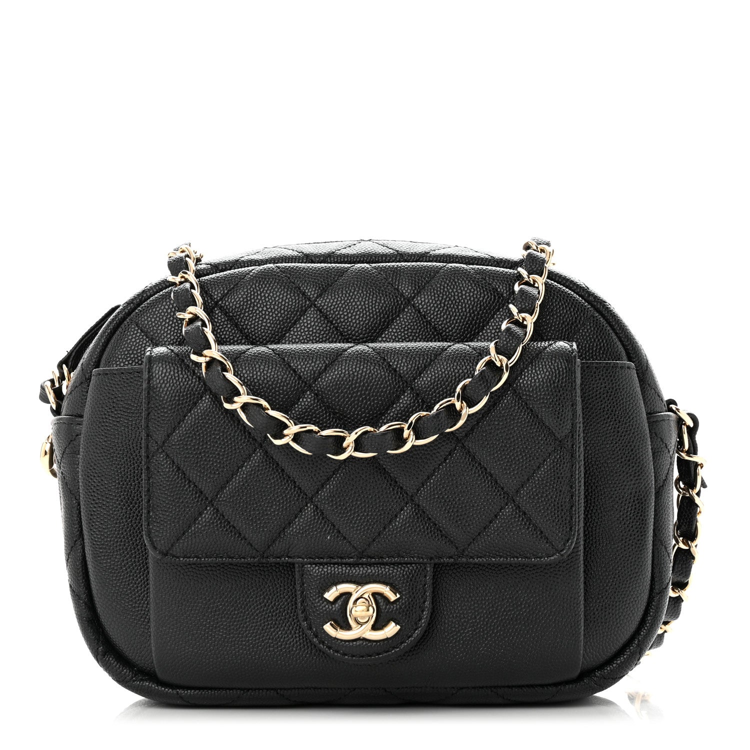 Chanel Caviar Quilted CC Day Camera Case Black 1 of 11