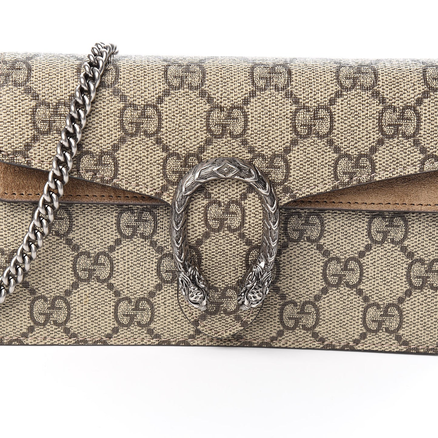 GG Supreme Monogram Super Mini Dionysus Shoulder Bag Taupe