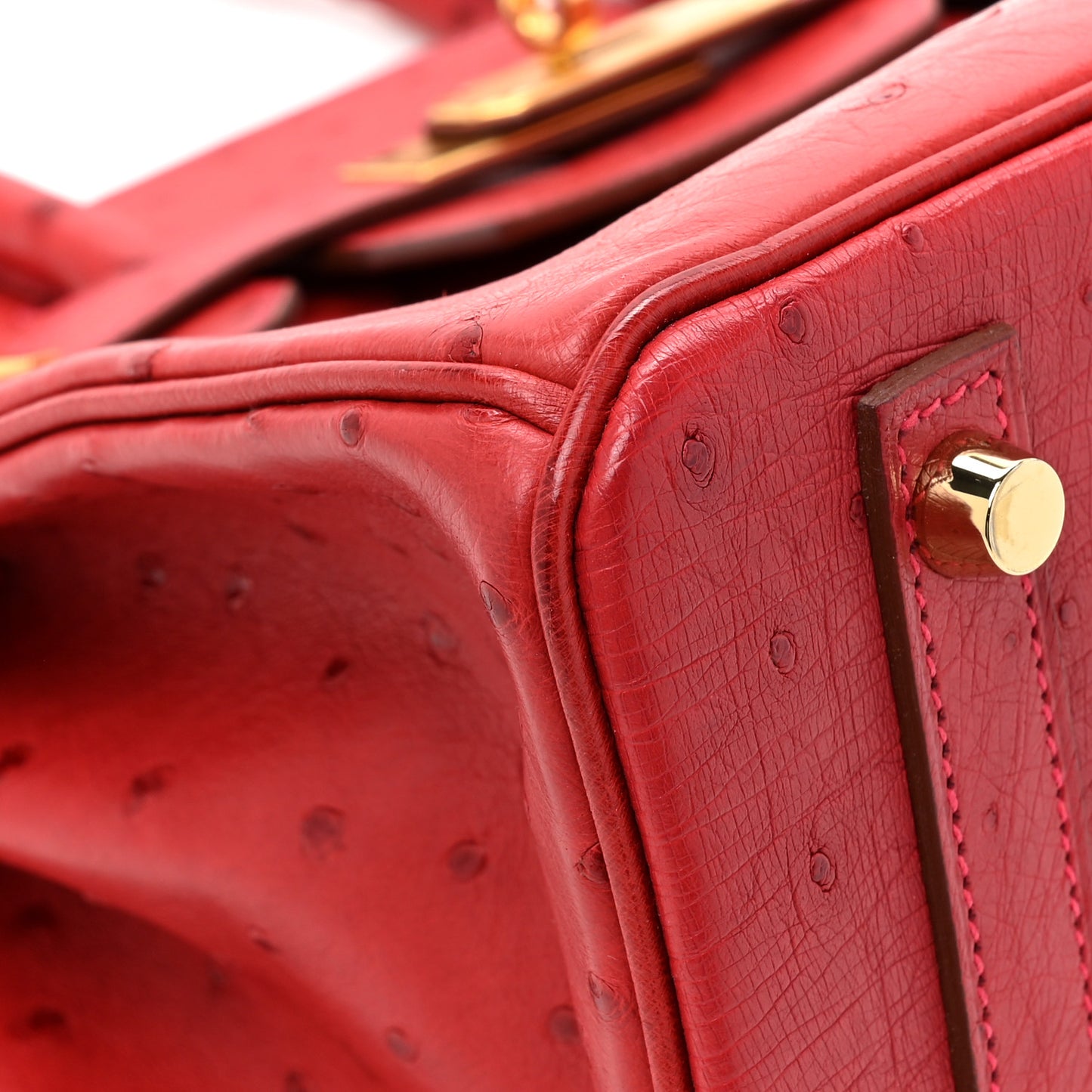 Ostrich Birkin 30 Rouge Vif