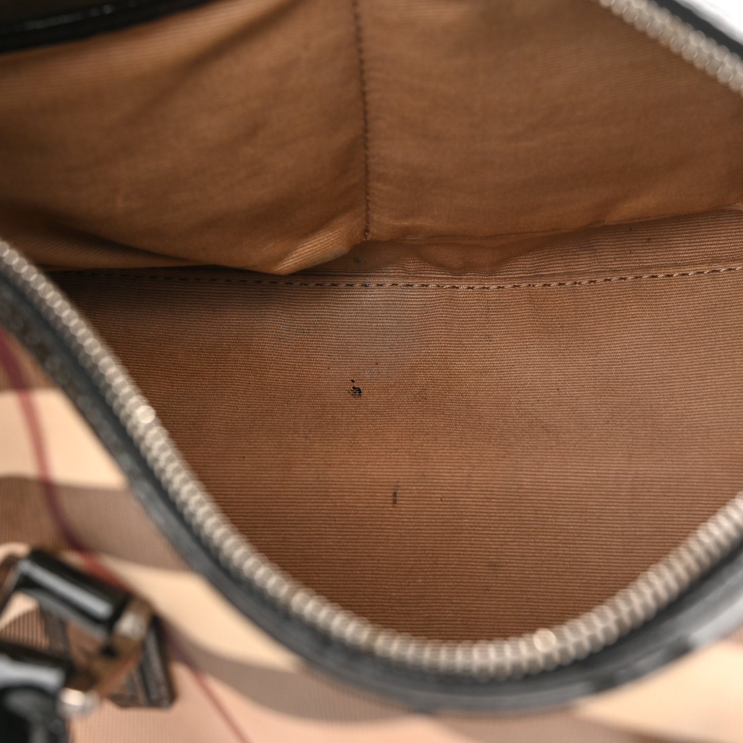 Nova Check Patent Small Chester Bowling Bag Black