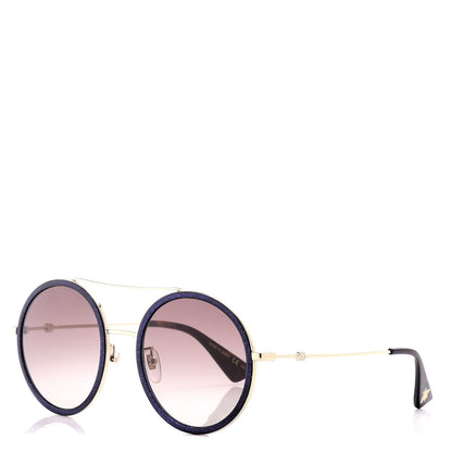 Gucci Round Glitter Sunglasses GG0061S Blue 1 of 8