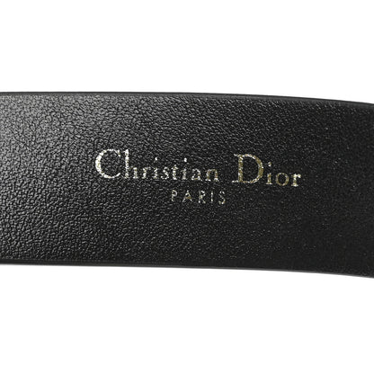 Christian Dior Calfskin 30 Montaigne Cut-Out CD Belt 85 34 Black 3 of 6