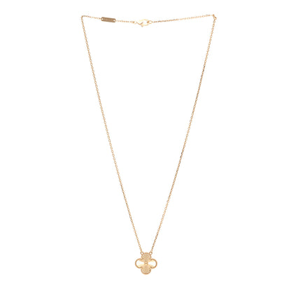 Van Cleef & Arpels 18K Yellow Gold Guilloché Vintage Alhambra Pendant Necklace 3 of 6