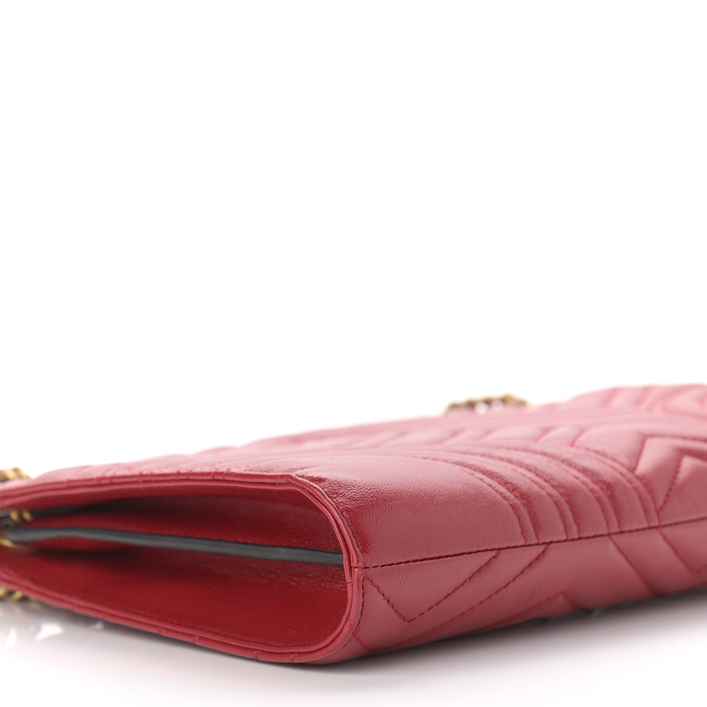 Azalea Calfskin Matelasse Heart Medium GG Marmont Slim Shoulder Bag Romantic Cerise