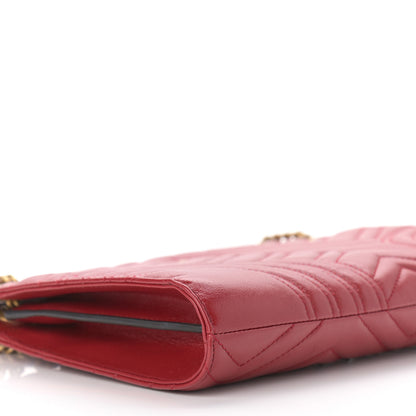 Gucci Azalea Calfskin Matelasse Heart Medium GG Marmont Slim Shoulder Bag Romantic Cerise 9 of 10