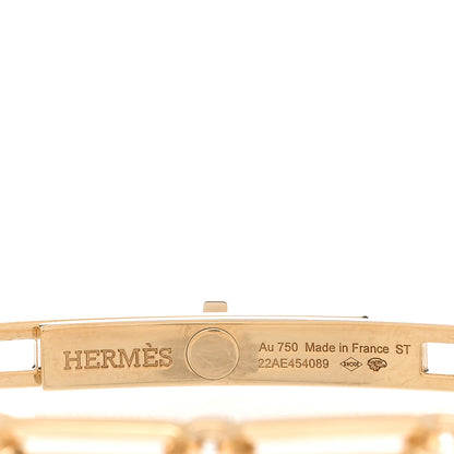 Hermes 18K Yellow Gold Diamond PM Kelly Chaine Bracelet ST 3 of 4