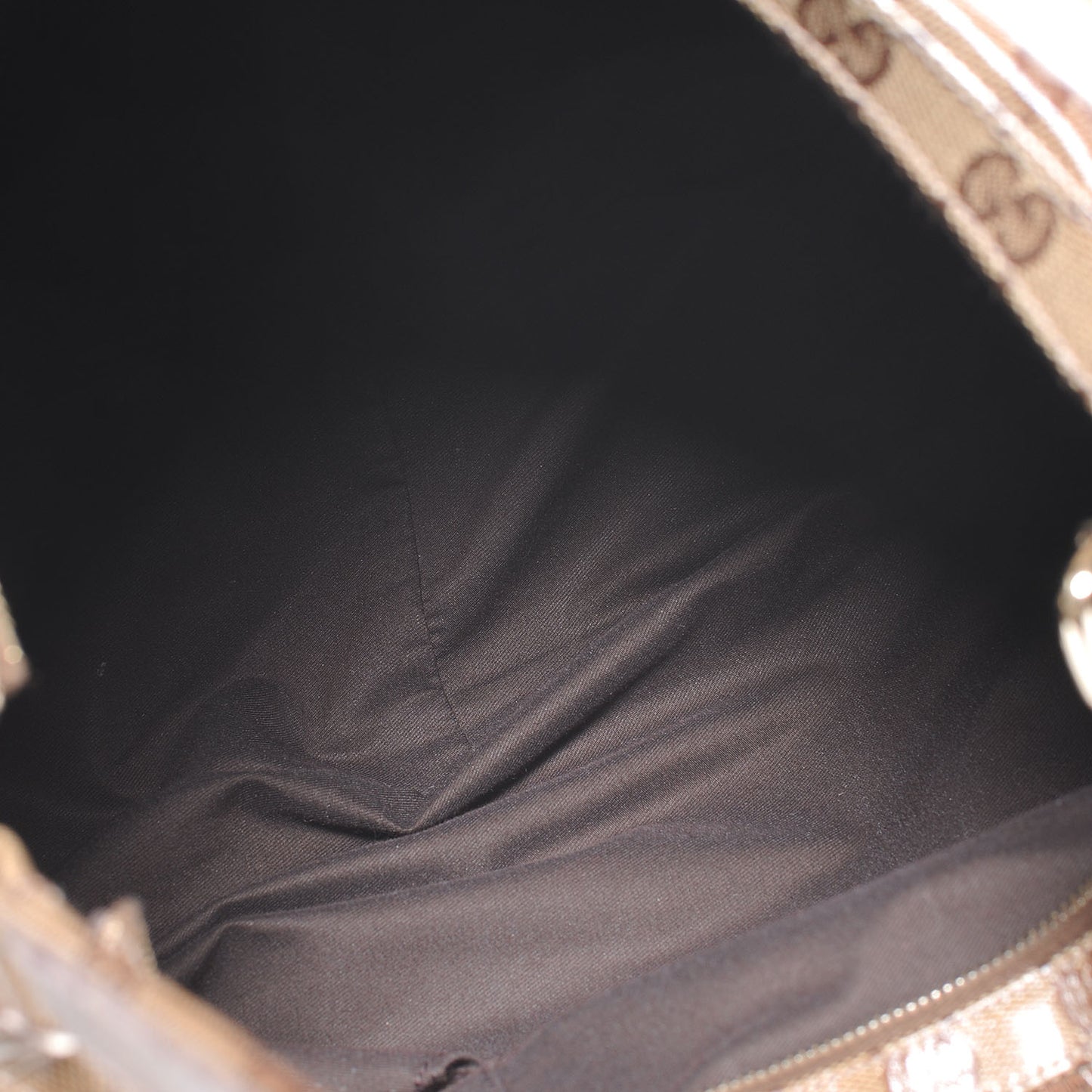 Crystal Monogram Web Hobo