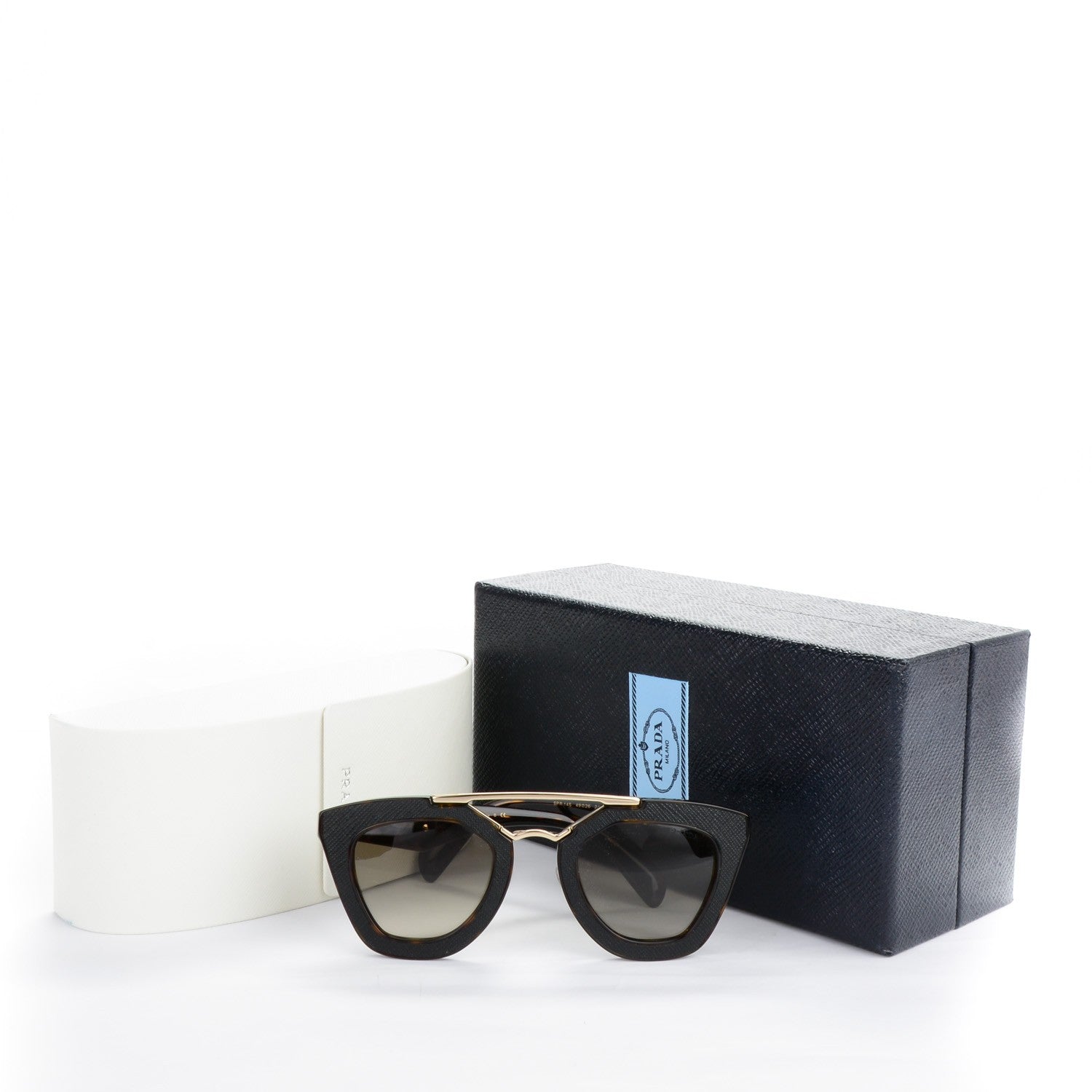 Prada Saffiano Cinema Sunglasses SPR 14S Havana 6 of 6