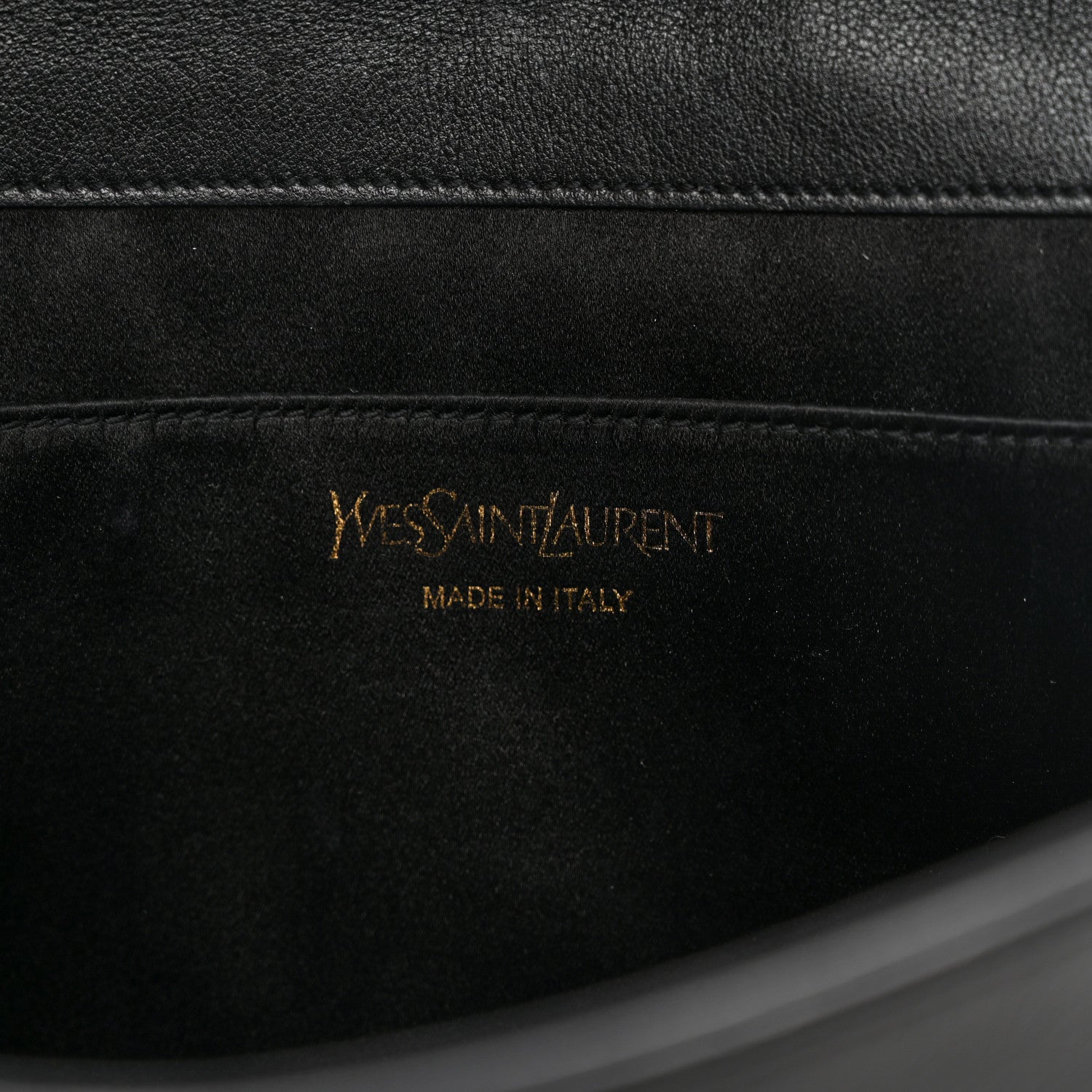 Saint Laurent Calfskin Monogram Large Belle De Jour Clutch Black 6 of 11