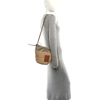 Loewe Calfskin Raffia Anagram Paulas Ibiza Pochette Bag Natural Tan 2 of 10
