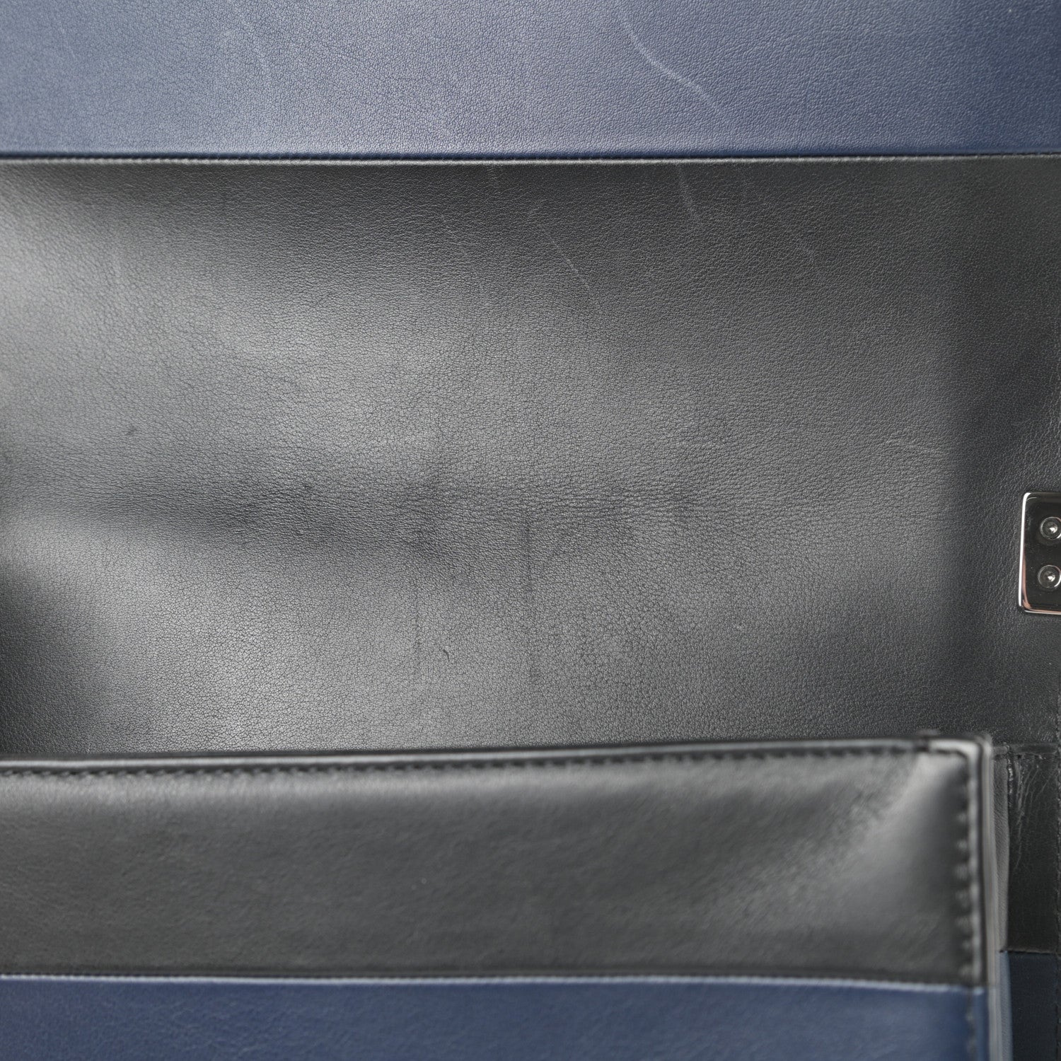Chanel Lambskin Medium Bi-Color Boy Flap Black Dark Navy 11 of 15