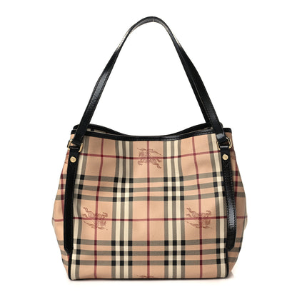 Burberry Haymarket Check Small Canterbury Tote Black 2 of 6