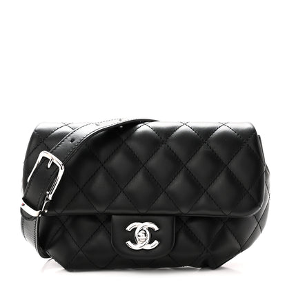 Chanel Calfskin Quilted CC Uniform Flap Belt Bag Black 1 of 10
