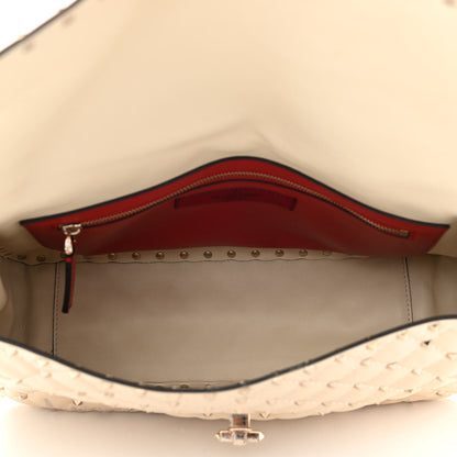 Valentino Garavani Nappa Maxi Rockstud Spike Shoulder Bag Light Ivory 5 of 12