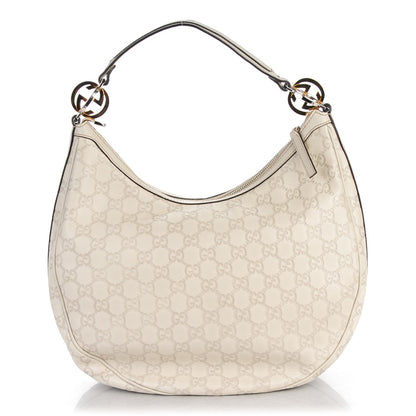 Gucci Guccissima Medium GG Twins Hobo Off White 1 of 7