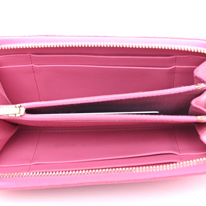 Chanel Caviar Quilted Medium Zip Around Wallet Pink 5 of 8