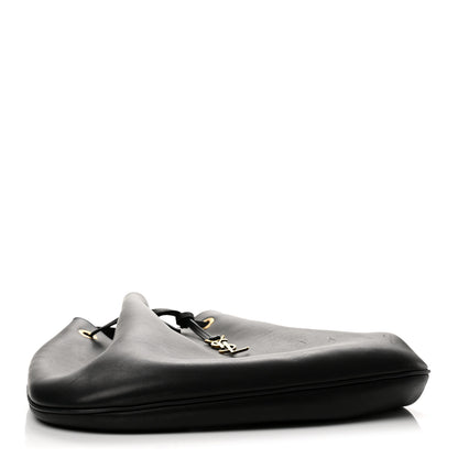 Saint Laurent Calfskin Medium Paris VII Flat Hobo Black 5 of 14