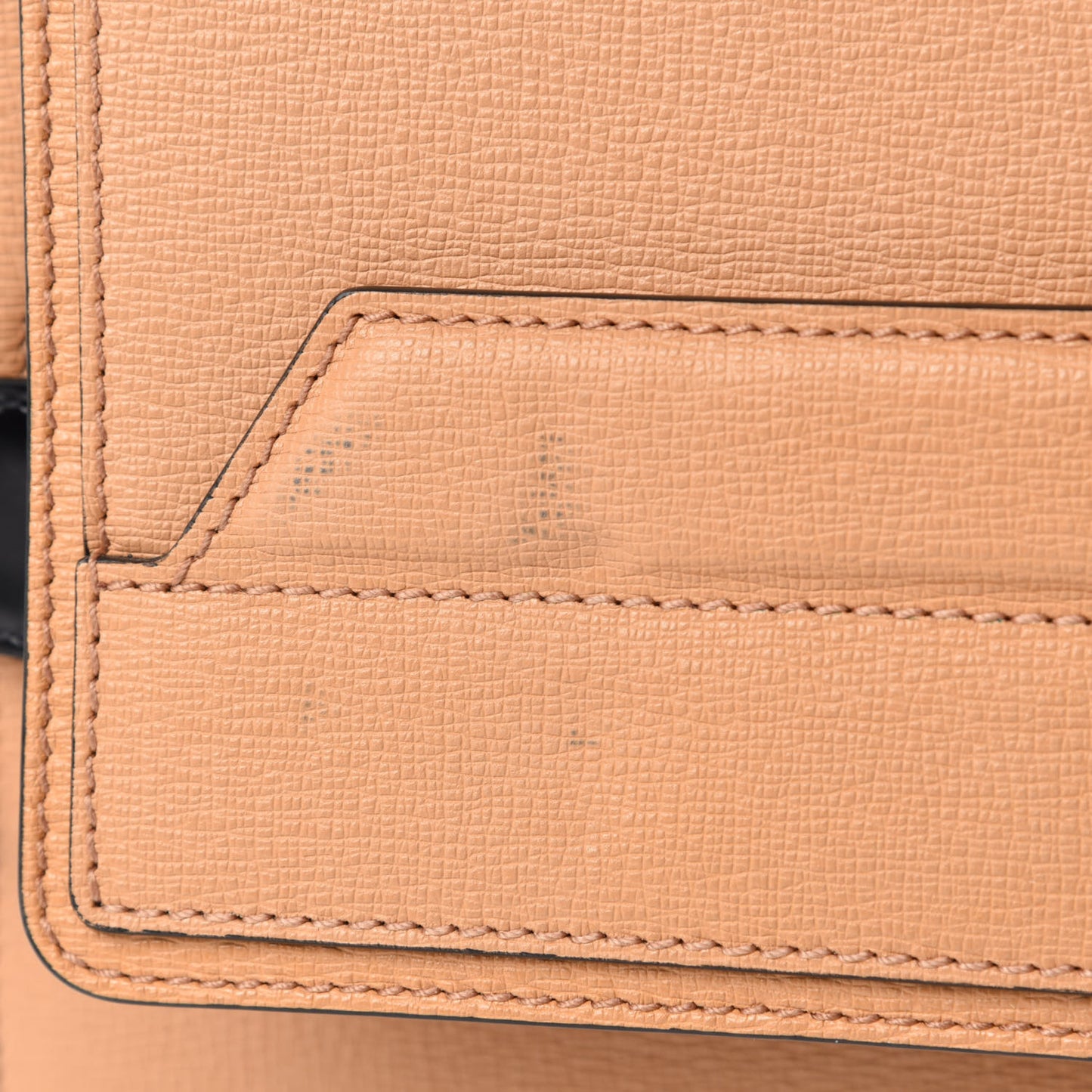 Embossed Grained Calfskin Buckle Trapeze Bag Butter Rum