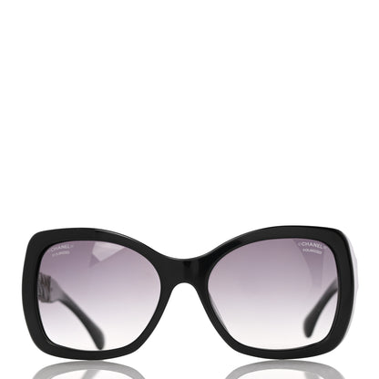Chanel Acetate Metal Polarized Chain Square Sunglasses 5305 Black 2 of 8