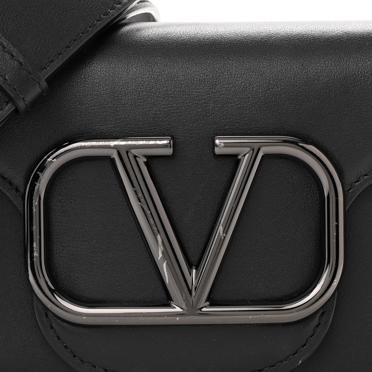 Valentino Garavani Calfskin Monochrome Vlogo Mini Loco Crossbody Bag Black 8 of 15