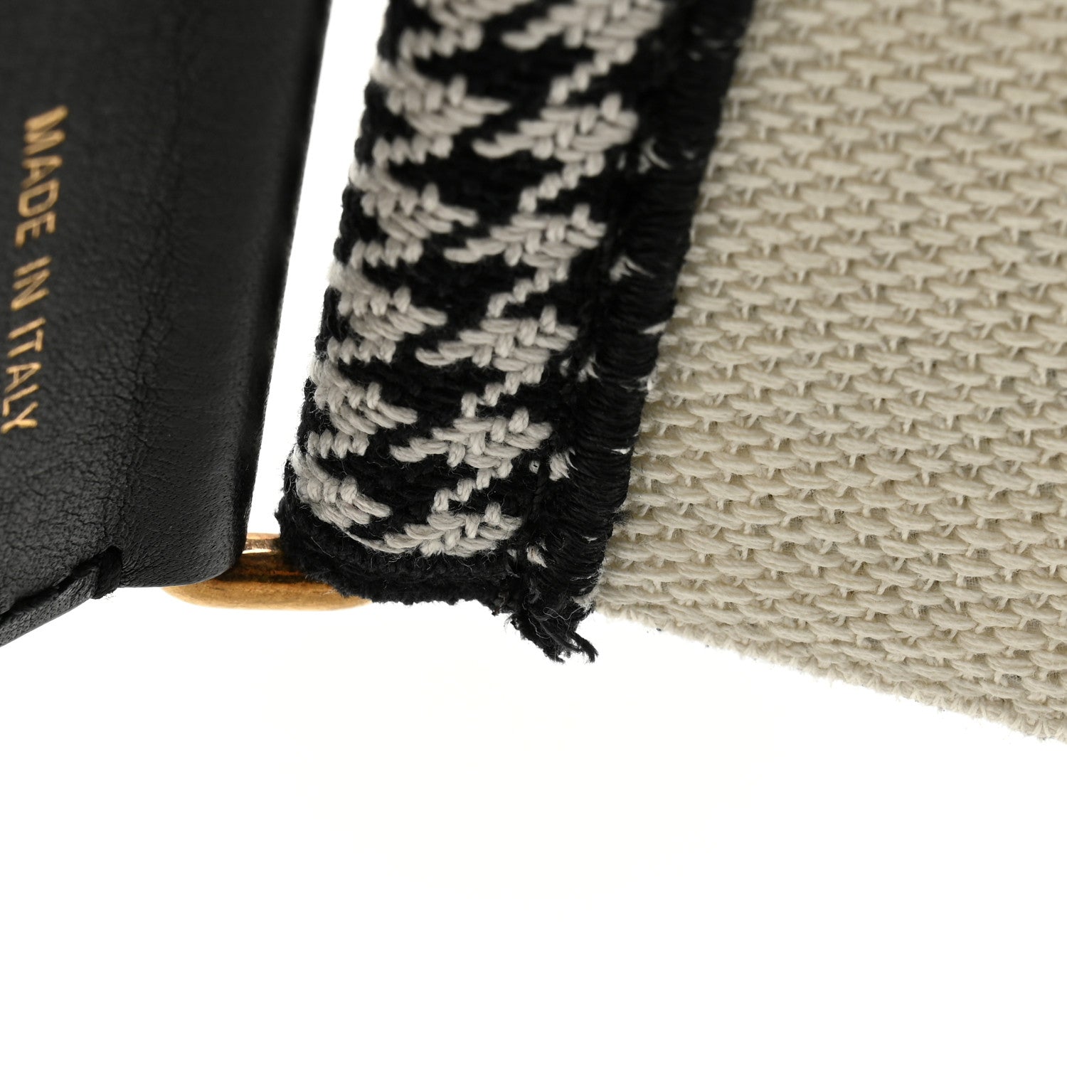 Christian Dior Canvas Houndstooth Embroidered 30 Montaigne Shoulder Strap Black White 6 of 6