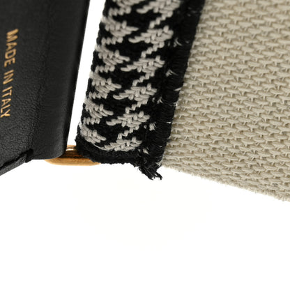 Christian Dior Canvas Houndstooth Embroidered 30 Montaigne Shoulder Strap Black White 6 of 6