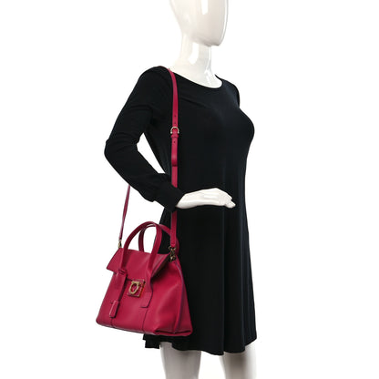 Salvatore Ferragamo Calfskin Large Sookie Satchel Agata Rosa 2 of 10