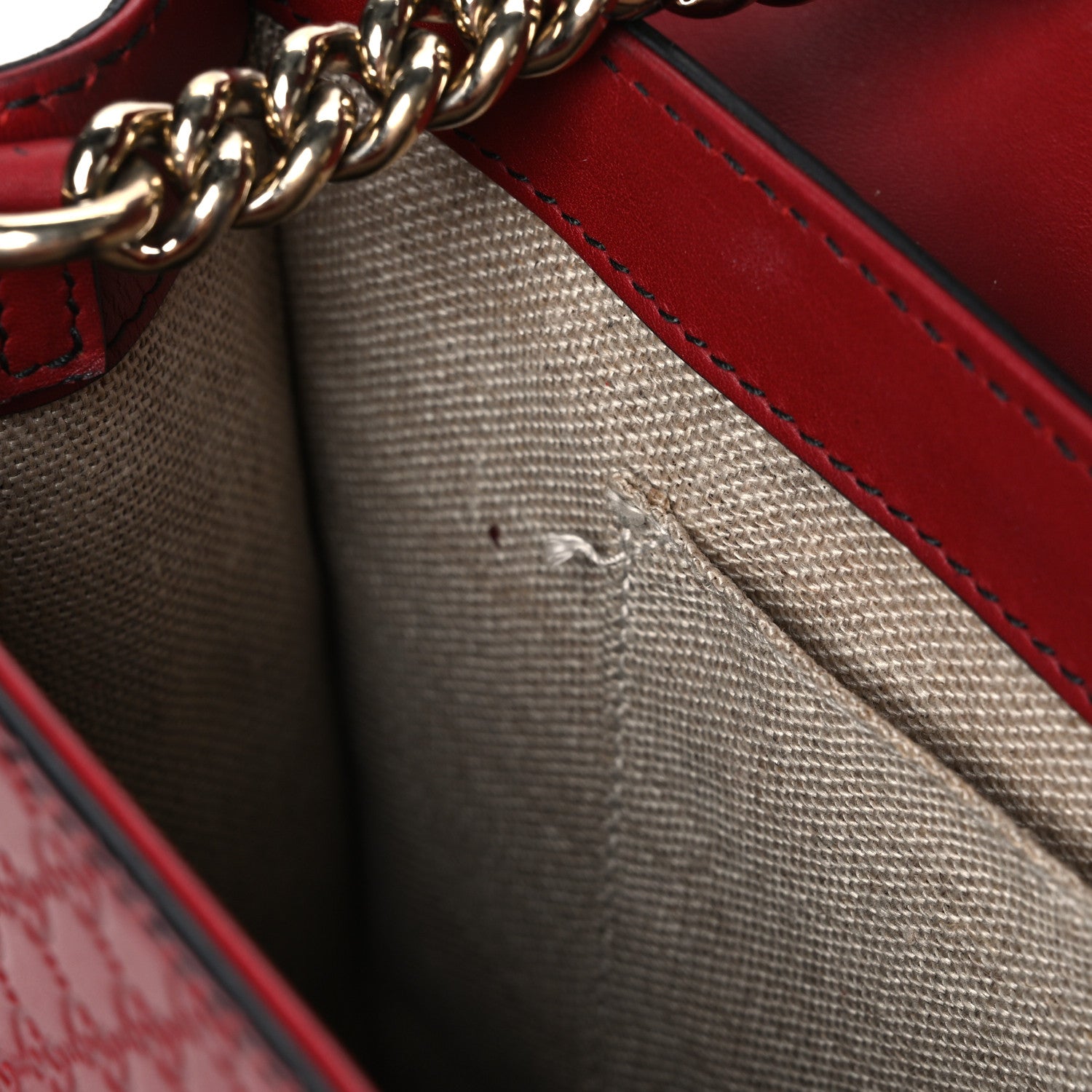 Gucci Microguccissima Medium Emily Chain Shoulder Bag Red 11 of 11