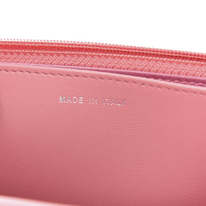 Chanel Lambskin Camellia Embossed Wallet On Chain WOC Pink 7 of 12