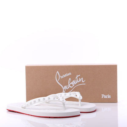 Christian Louboutin Rubber Spike Loubi Donna Flip Flop 36 White 7 of 7