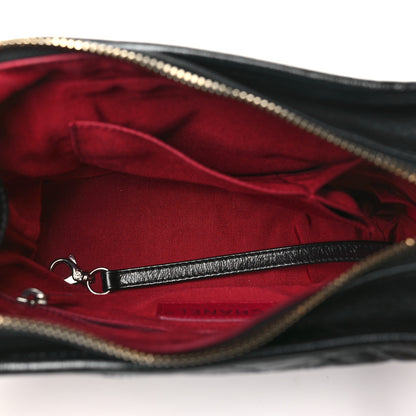 Chanel Aged Calfskin Quilted Small Gabrielle Logo Hobo Black 5 of 10