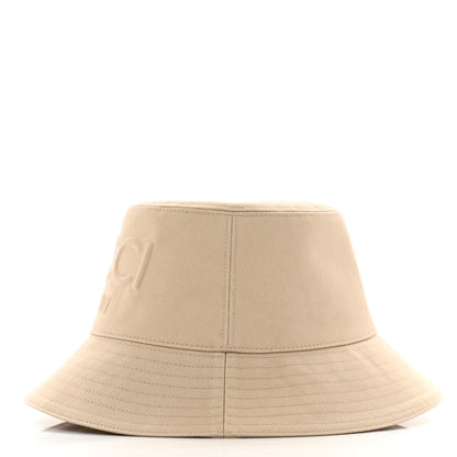 Gucci Cotton Embossed Logo Bucket Hat M Beige 4 of 12