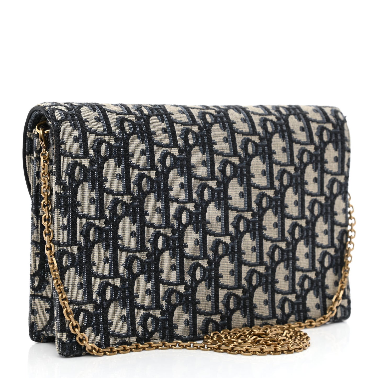 Oblique Saddle Chain Pouch Blue