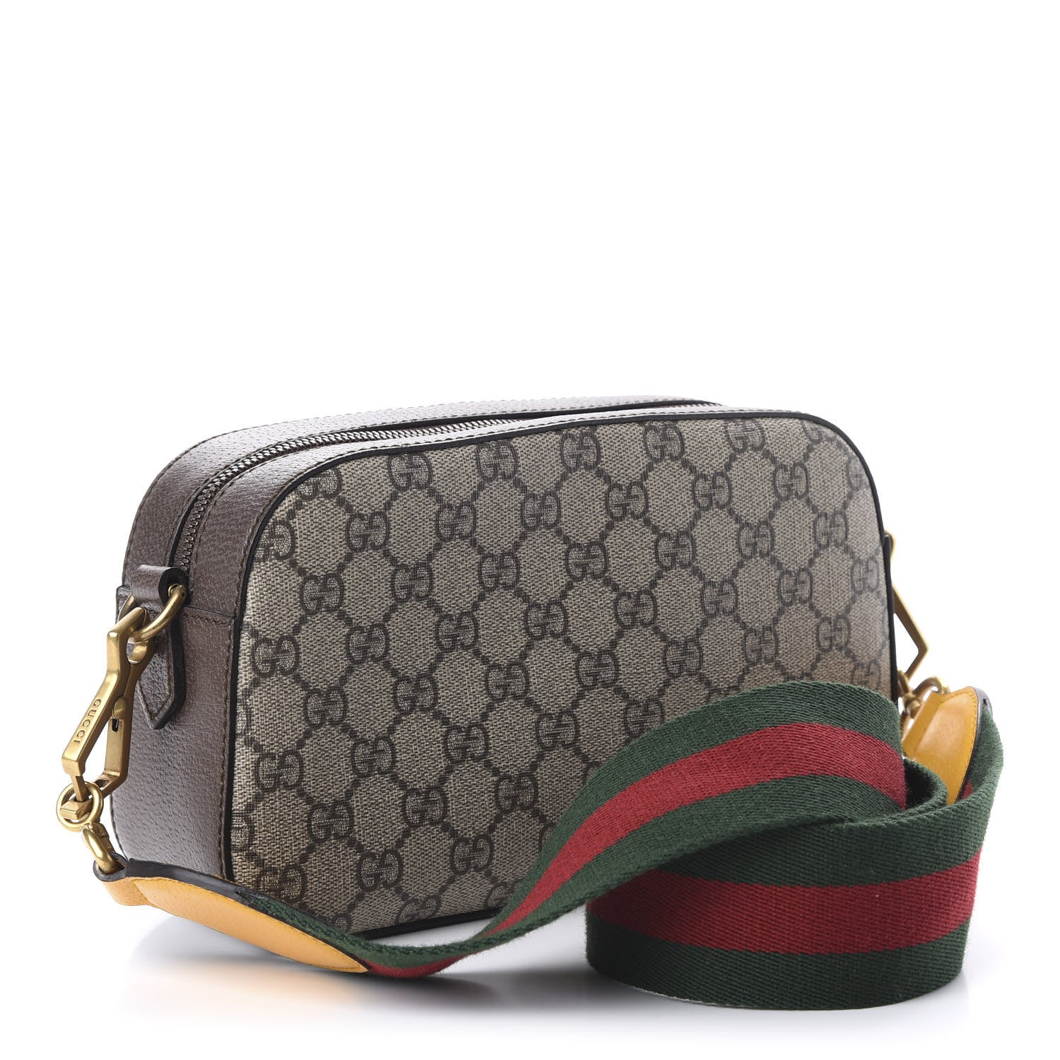 Gucci GG Supreme Monogram Web Neo Vintage Shoulder Bag Beige New Acero Crop 3 of 11