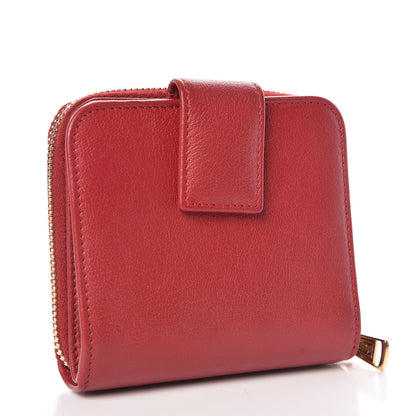 Saint Laurent Goatskin Belle de Jour French Wallet Rouge Orient 3 of 6