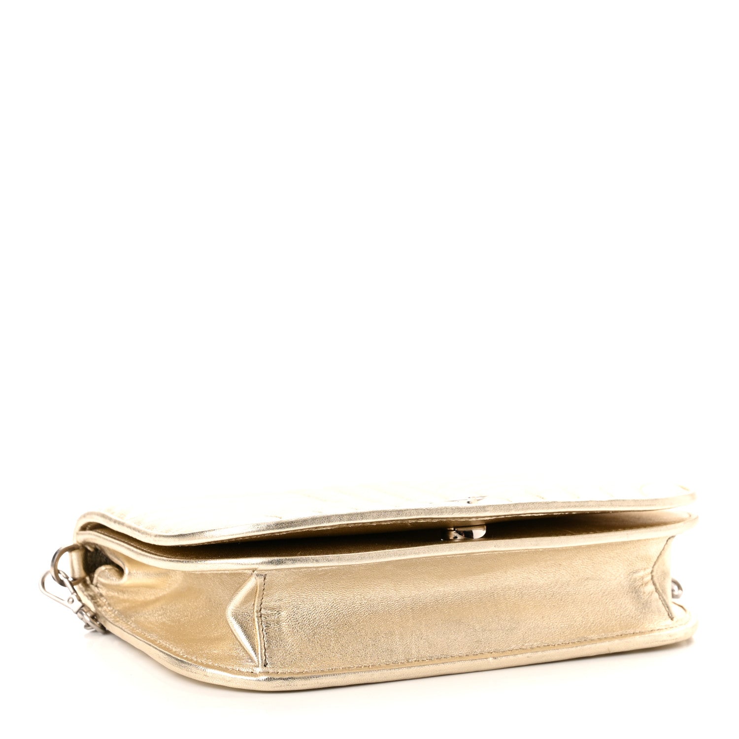 Prada Metallic Nappa Impunture Small Diagramme Crossbody Bag Gold 4 of 9