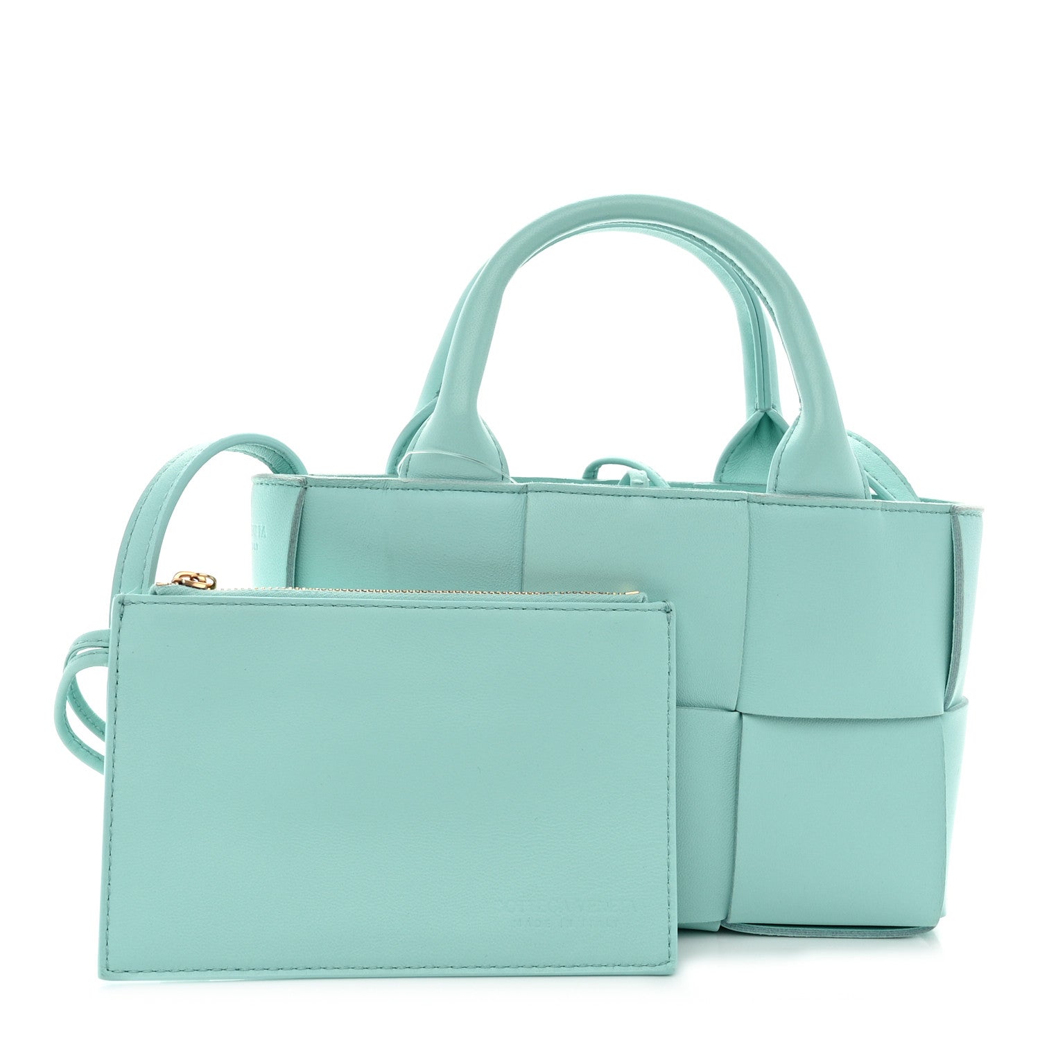 Bottega Veneta Lambskin Maxi Intreccio Candy Arco Tote Celadon 3 of 10