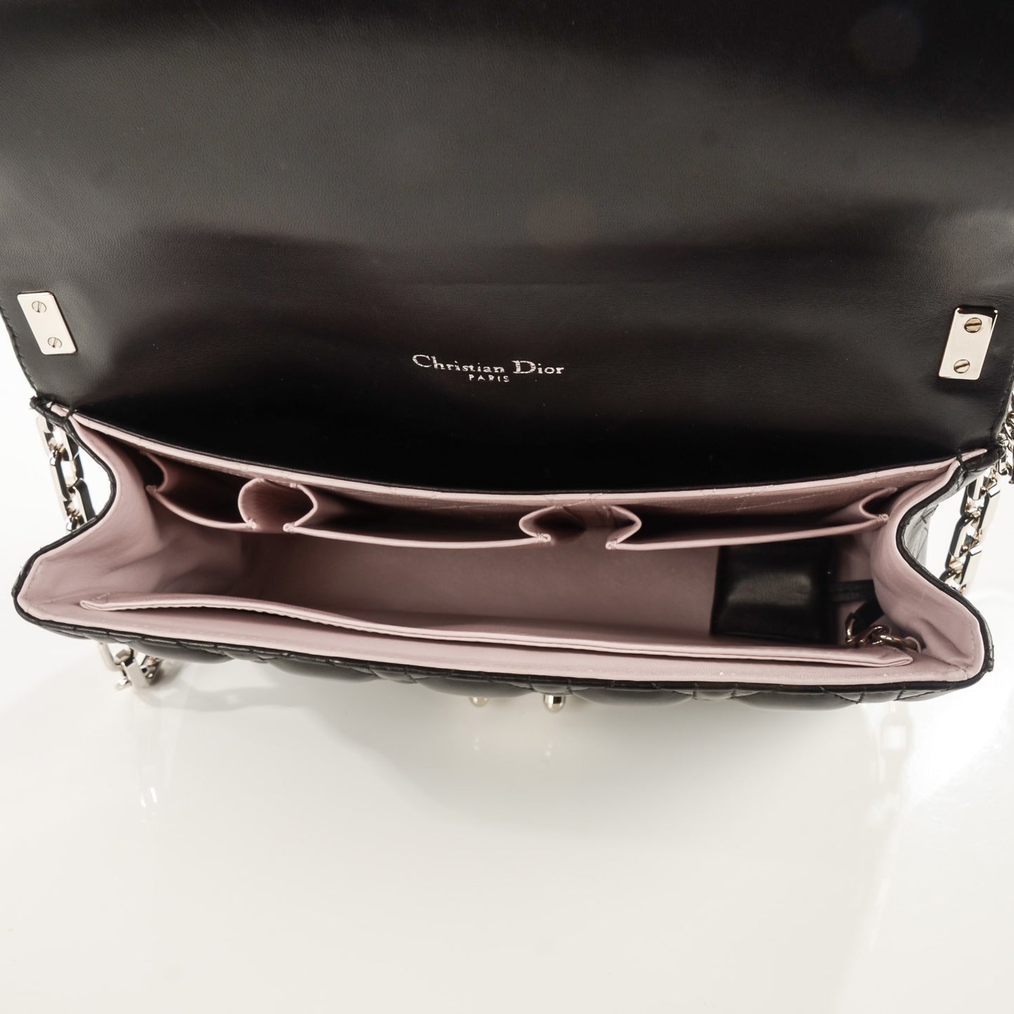 Lambskin Cannage Medium Miss Dior Flap Black