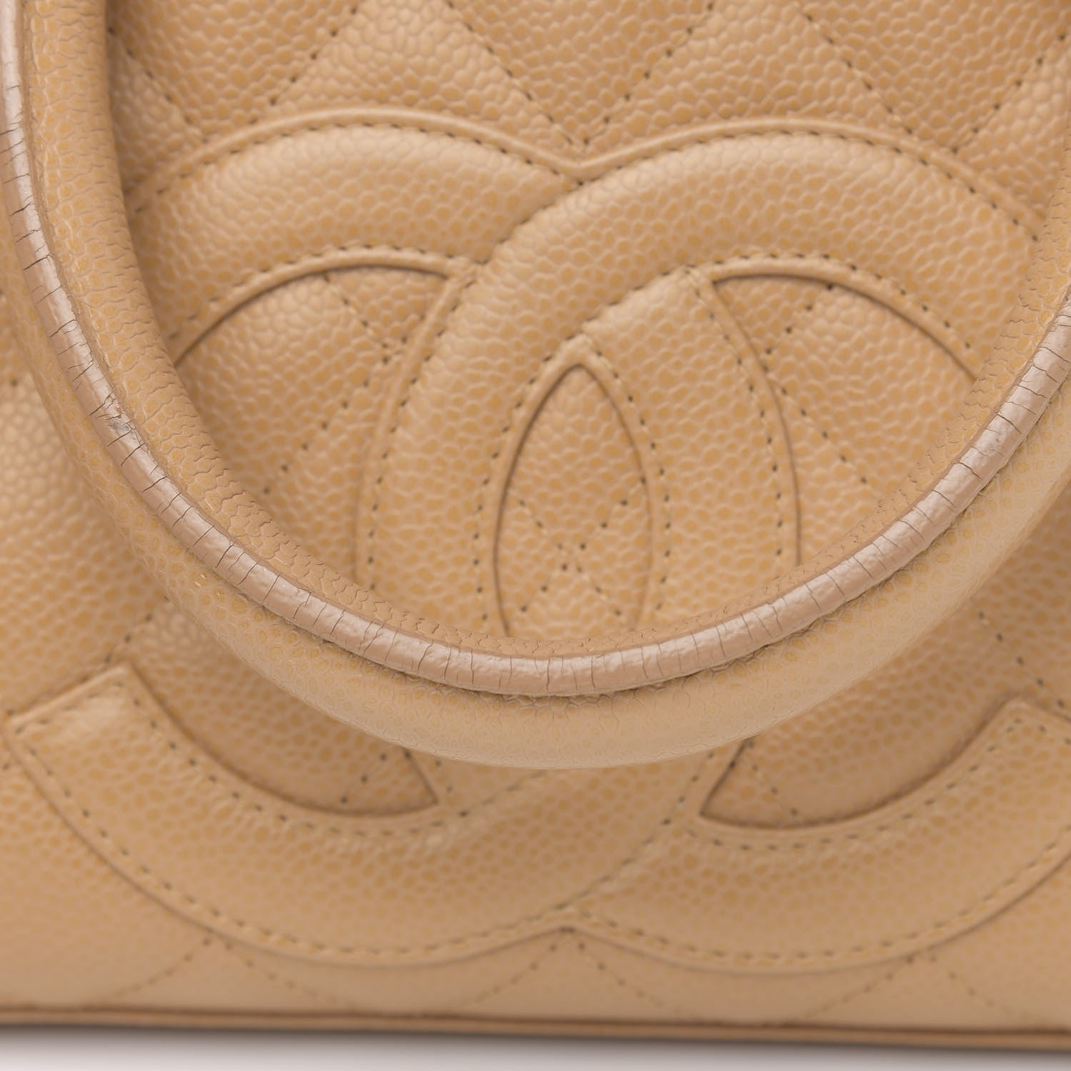 Chanel Caviar Quilted Small Bowler Beige 11 of 15