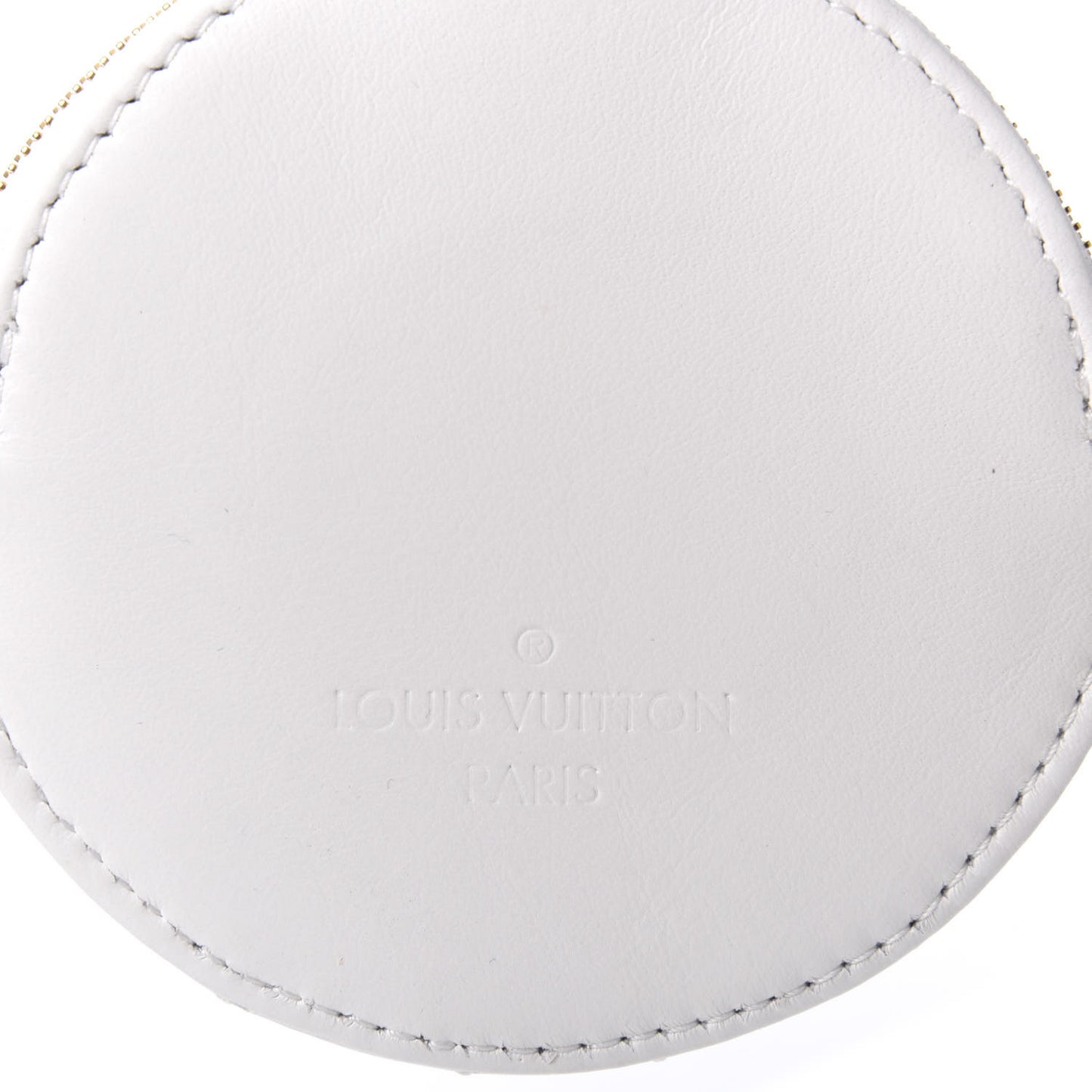 Calfskin New Wave Multi Pochette Round Coin Purse Snow