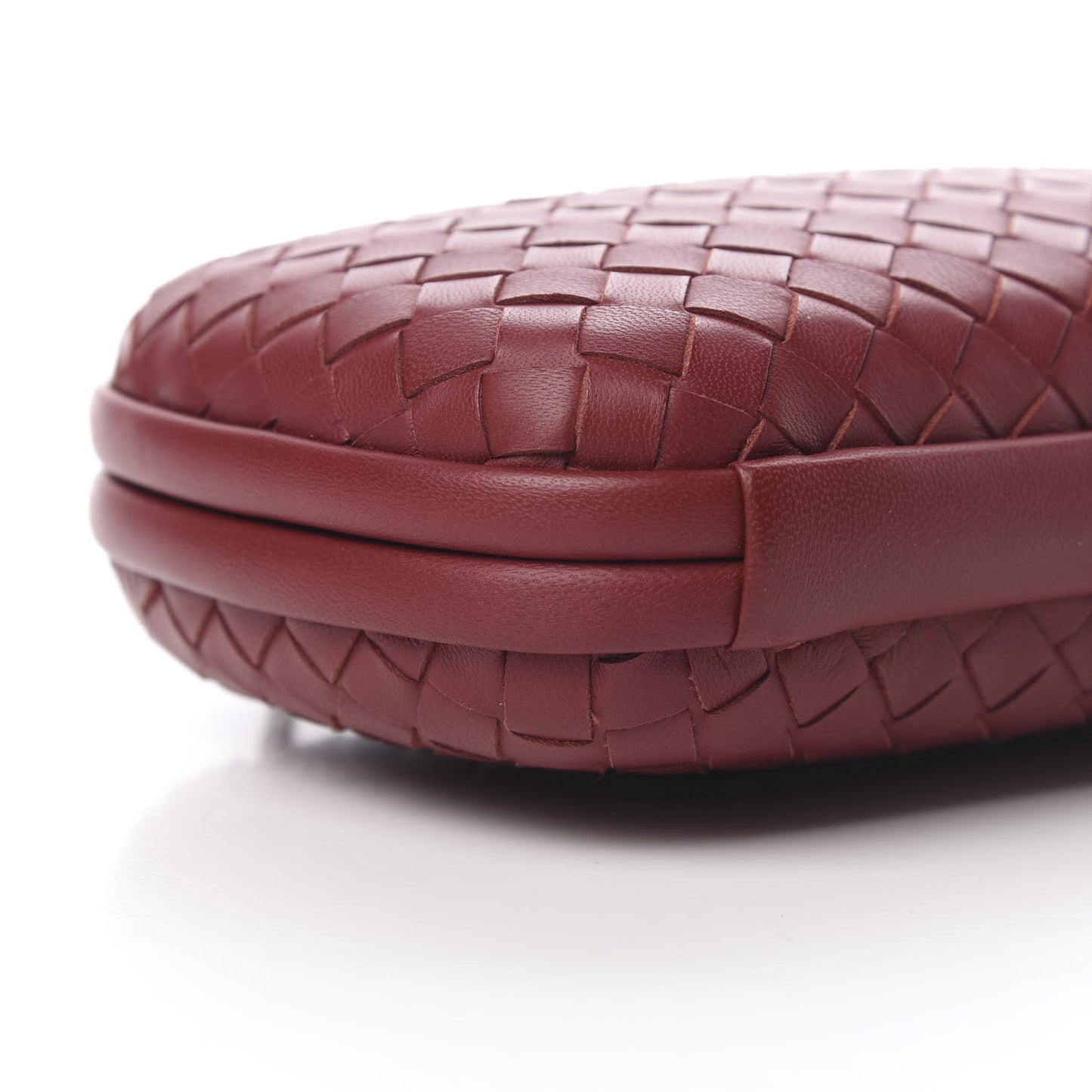Nappa Intrecciato Chain Knot Clutch Bordeaux