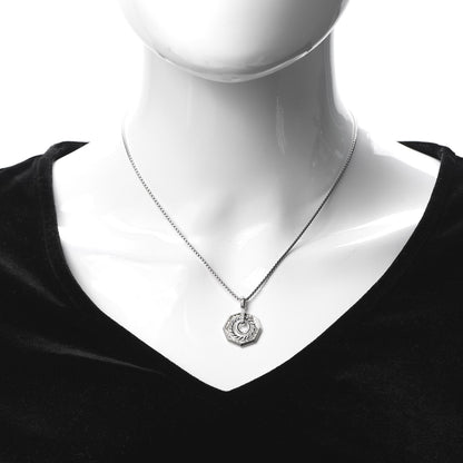 David Yurman Sterling Silver Diamond Stax Pendant Necklace 2 of 4