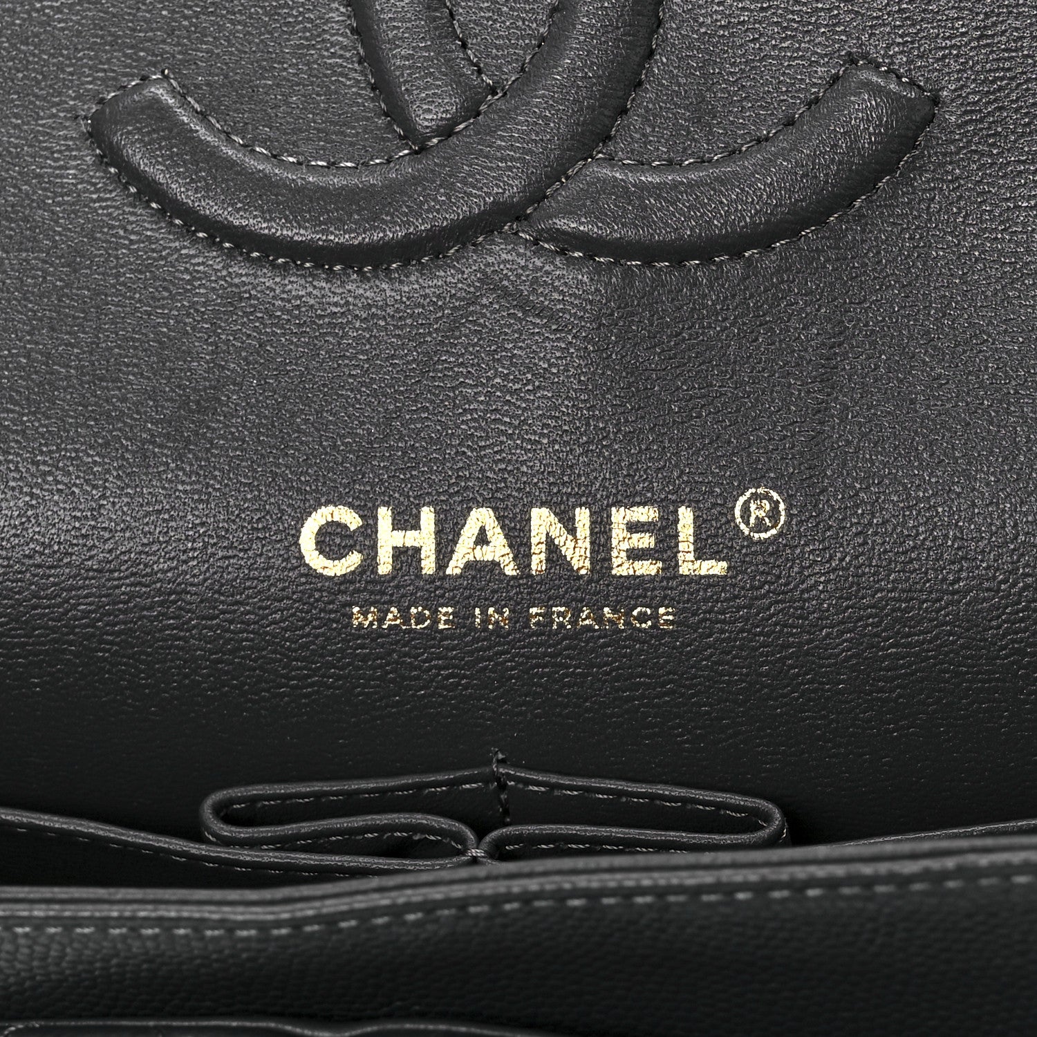 Chanel Caviar Quilted Medium Double Flap Dark Grey 5 of 12