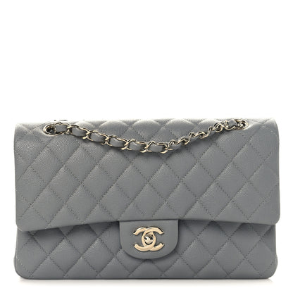 Chanel Caviar Quilted Medium Double Flap Grey 1 of 10