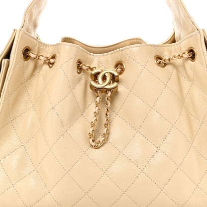 Chanel Caviar Quilted Small Chanel 25 Handbag Light Beige 8 of 10