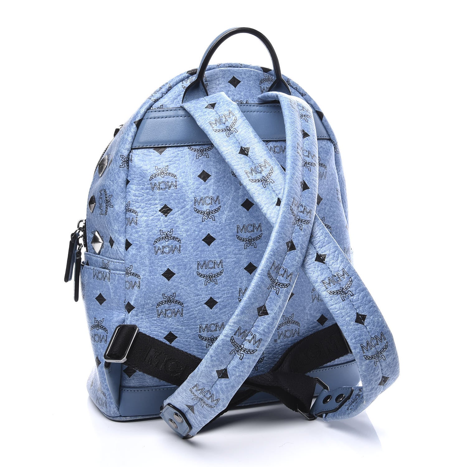 MCM Visetos Studded Small Stark M Backpack Blue 2 of 8