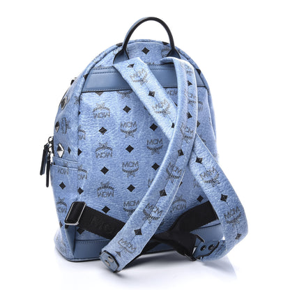 MCM Visetos Studded Small Stark M Backpack Blue 2 of 8